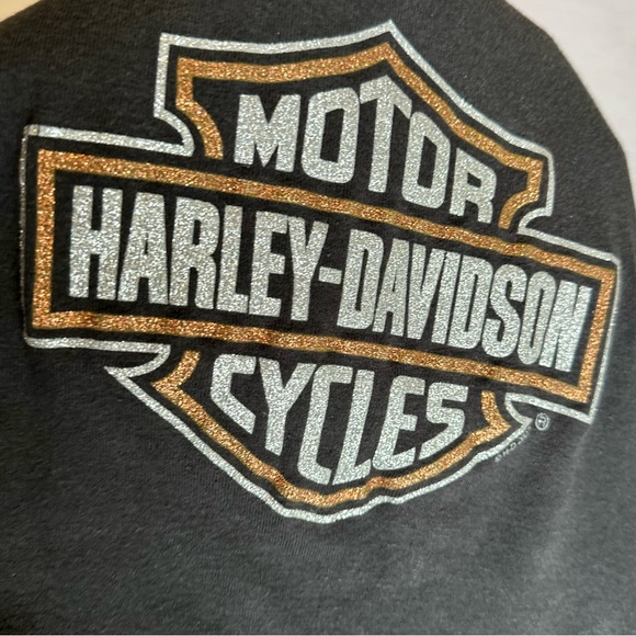 Harley Davidson Womens Tank Top Y2K Weiblers Davenport Iowa Glitter Logo Size M - Picture 15 of 16